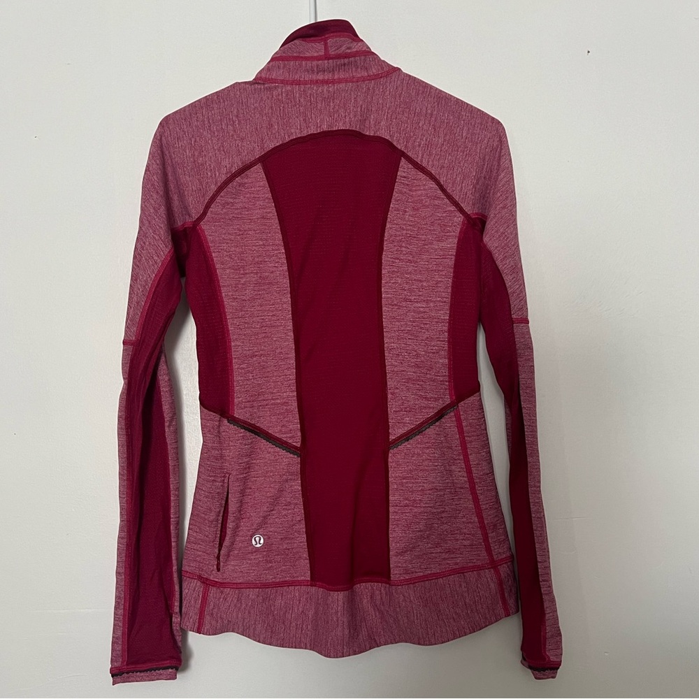Lululemon Running Top Size 6 Run for Gold 1/4 Zip Bumble Berry Pullover